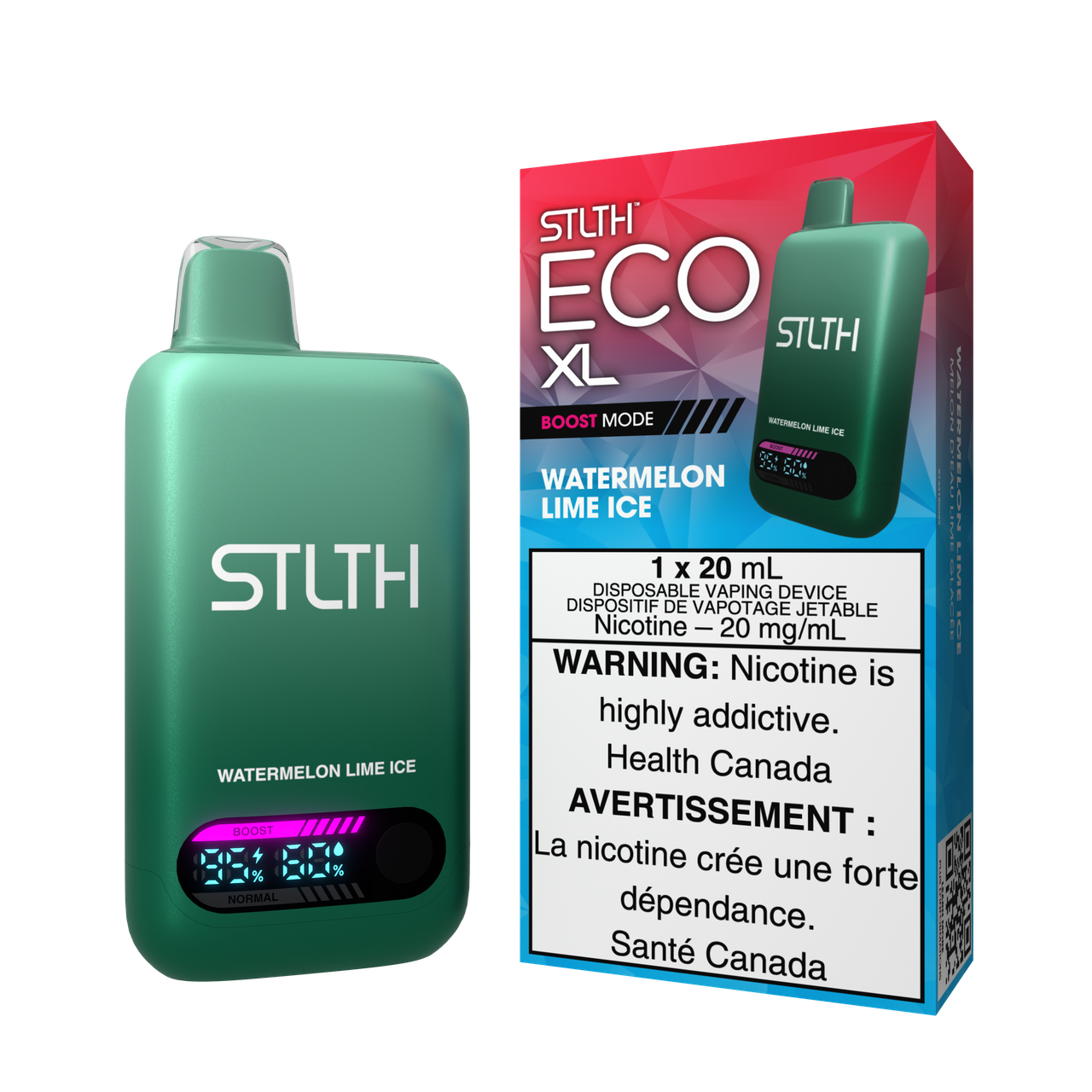 STLTH ECO disposable vape Canada — 6 mL pre-filled, 1000 mAh non-rechargeable battery, compact pocket-friendly design