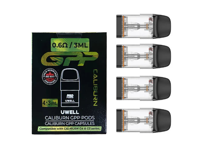 Uwell Caliburn GPP Replacement Pods - 0.4ohm Pack The Vape Store Uwell Caliburn GPP Replacement Pods - 0.4ohm Pack The Vape Store
