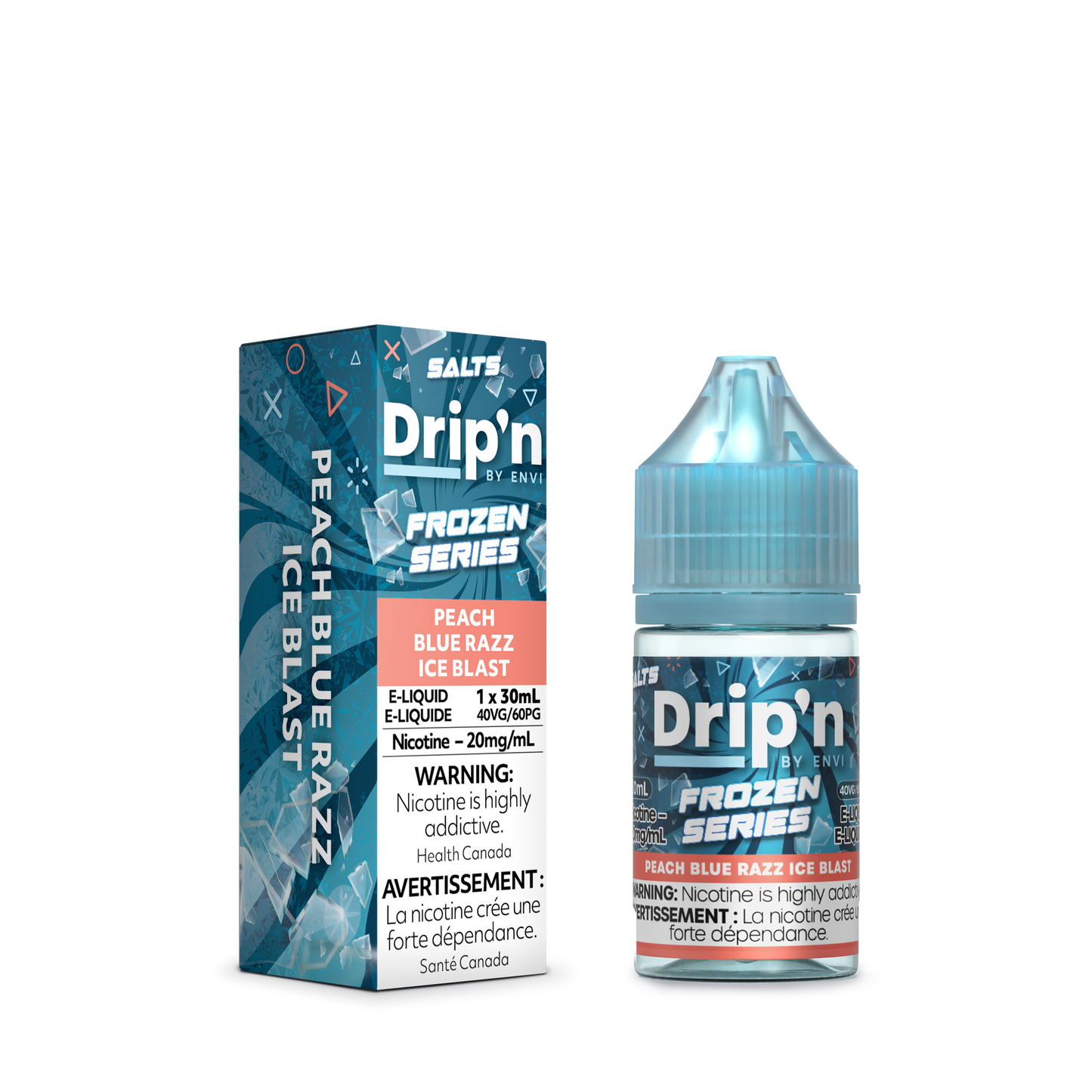 Drip'n E-Liquid - Frozen Series - Peach Blue Razz Ice Blast
