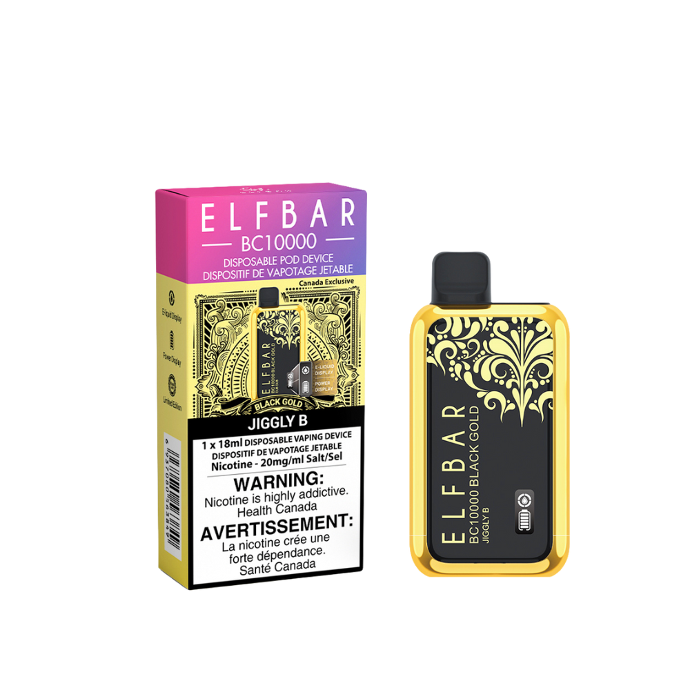 Elf Bar BC10000 Jiggly B delivers up to 10,000 puffs of sweet fruity flavor with creamy notes, smooth draws, and a rechargeable Type-C battery.