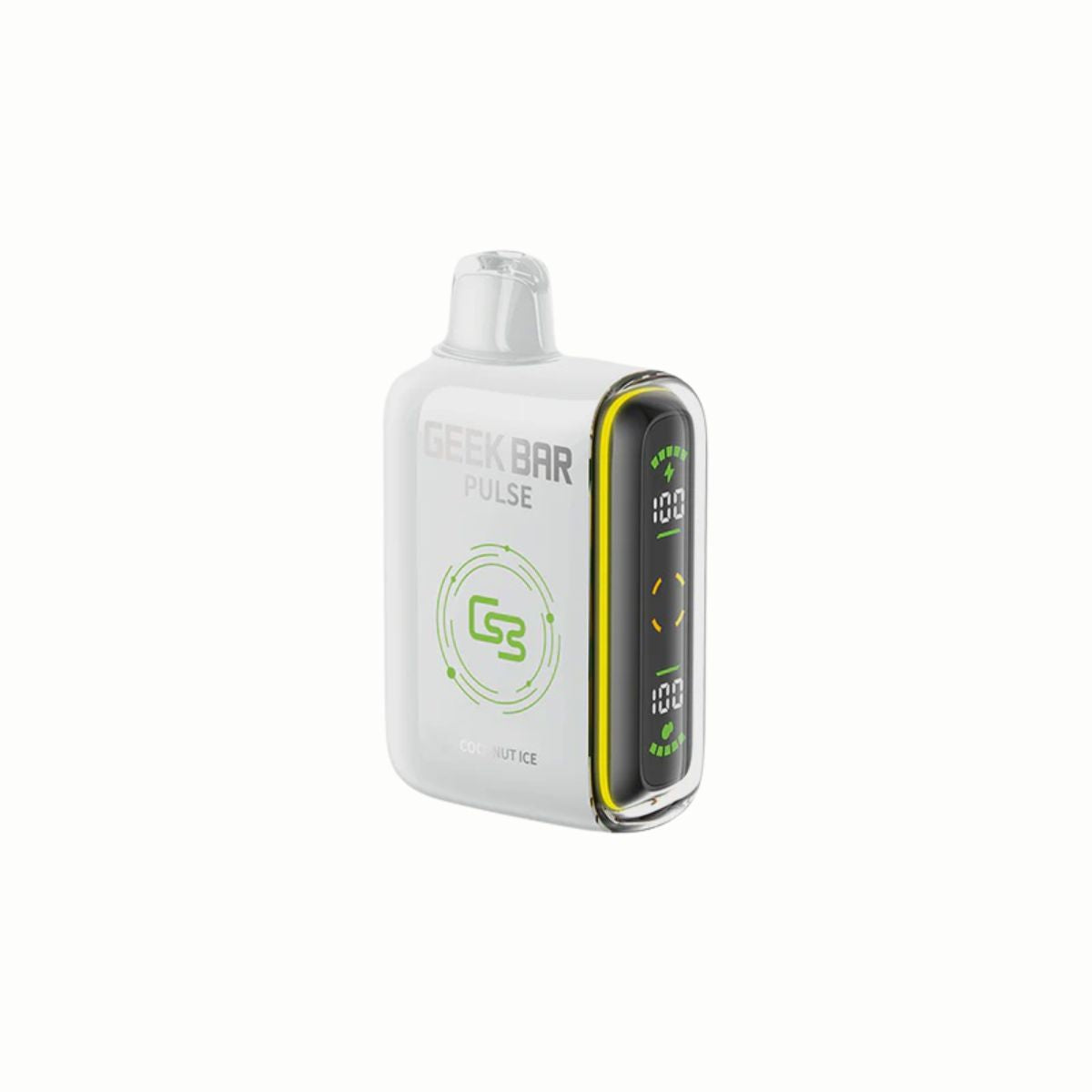 Geek Bar Pulse Disposable Vape Coconut Ice flavor, sleek design, perfect for vaping enthusiasts, convenient and flavorful experience