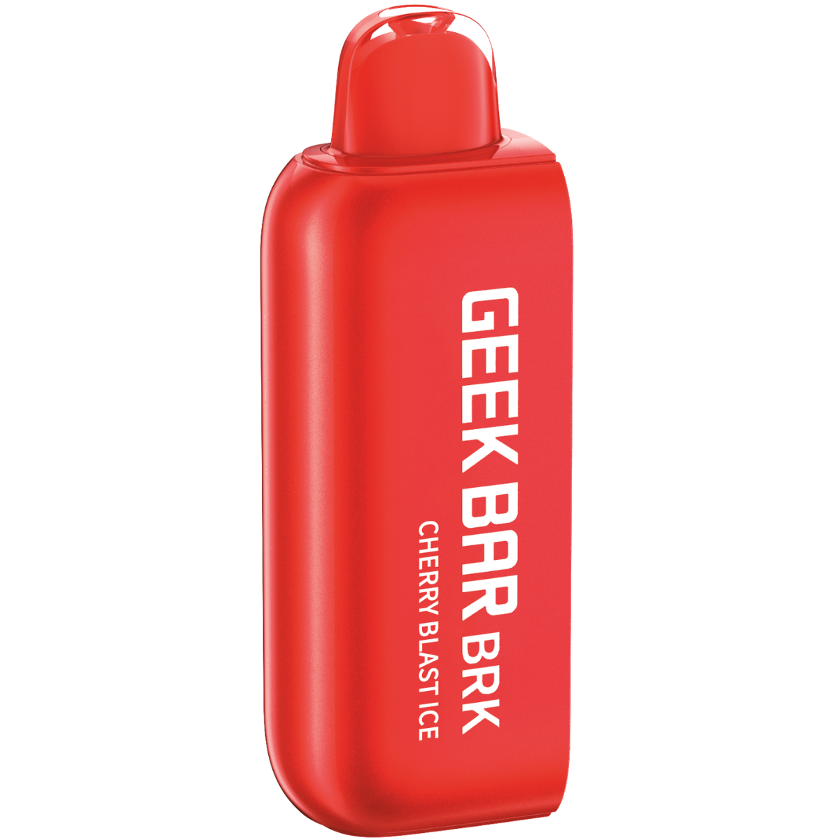 A red GEEK BAR BRK pod with the text 'GEEK BAR BRK CHERRY BLAST ICE' printed on it.