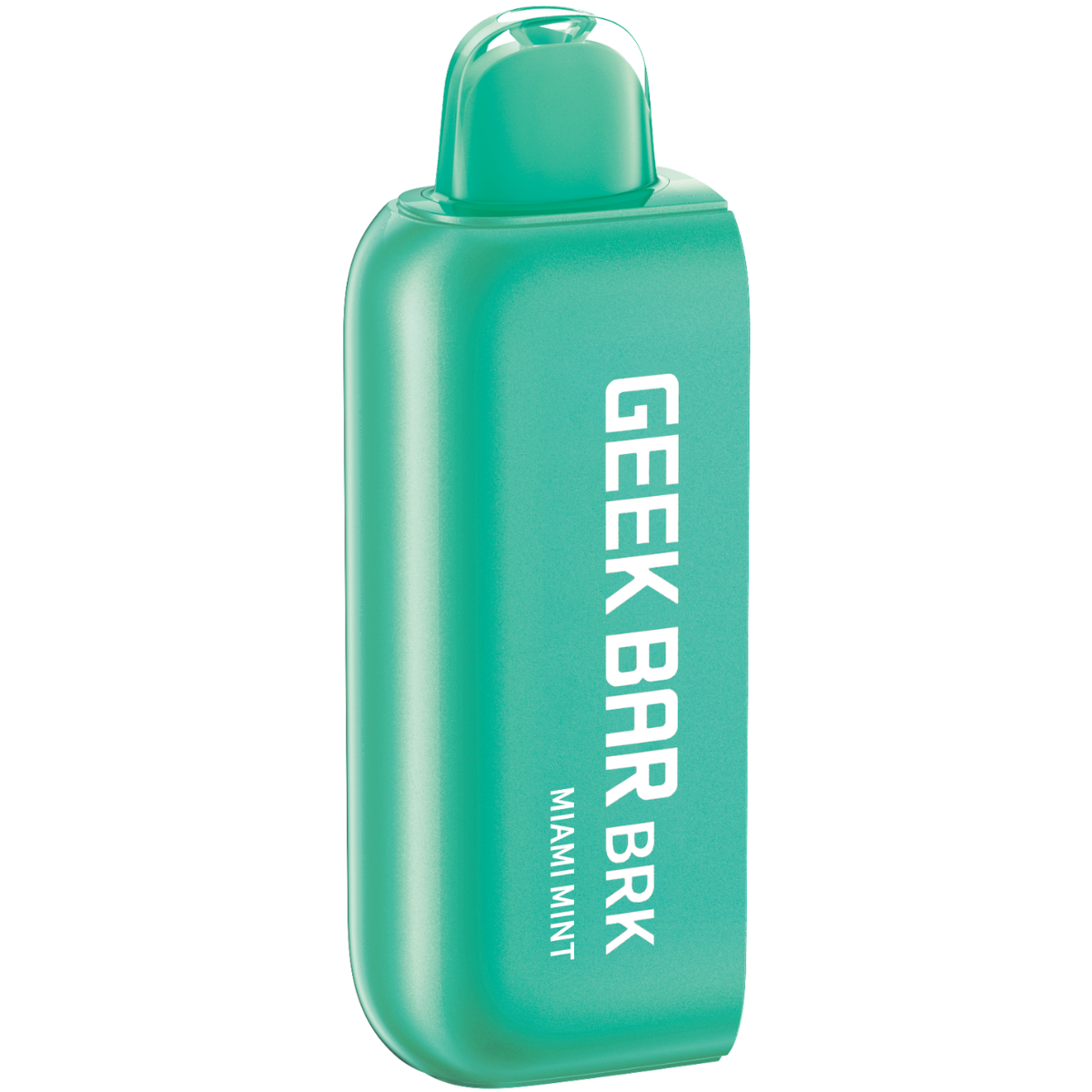 A GEEK BAR BRK pod in green color with the text 'GEEK BAR MIAMI MINT' on the side.