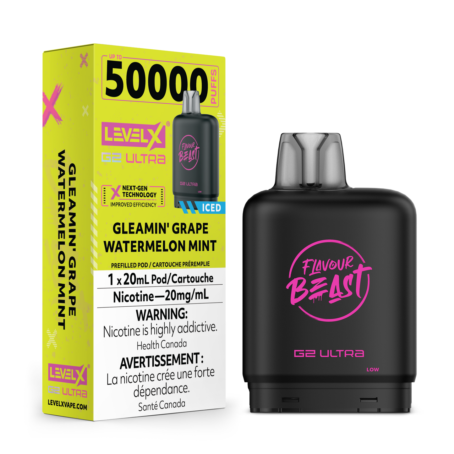 Level X G2 Ultra - Flavour Beast - Gleamin' Grape Watermelon Mint