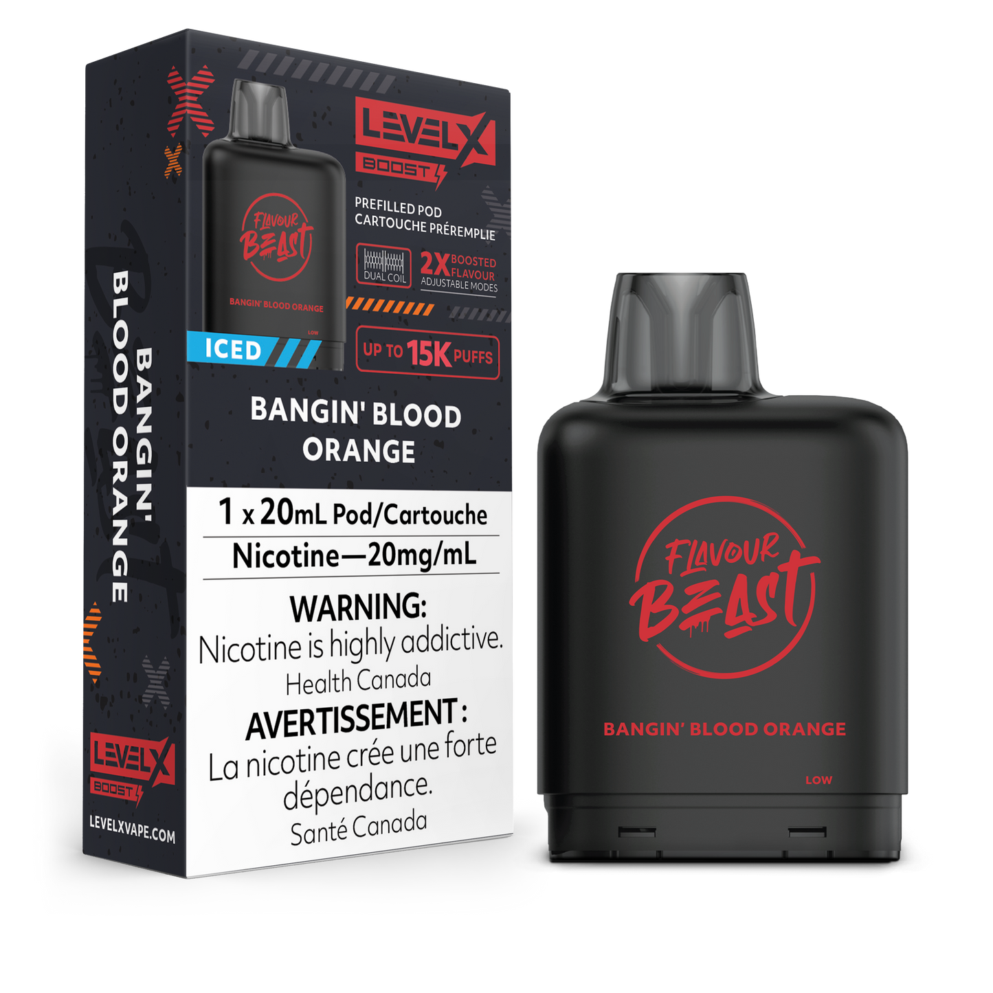 Level X Boost - Flavour Beast - Bangin' Blood Orange Pods