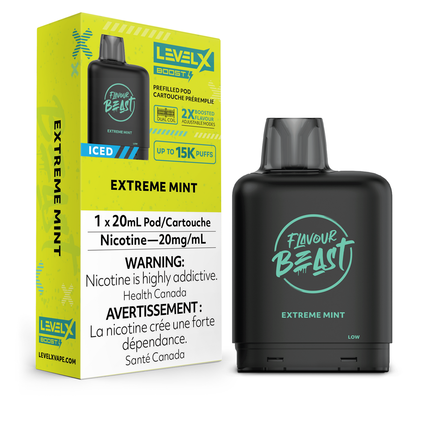 Level X Boost - Flavour Beast - Extreme Mint Iced Pods