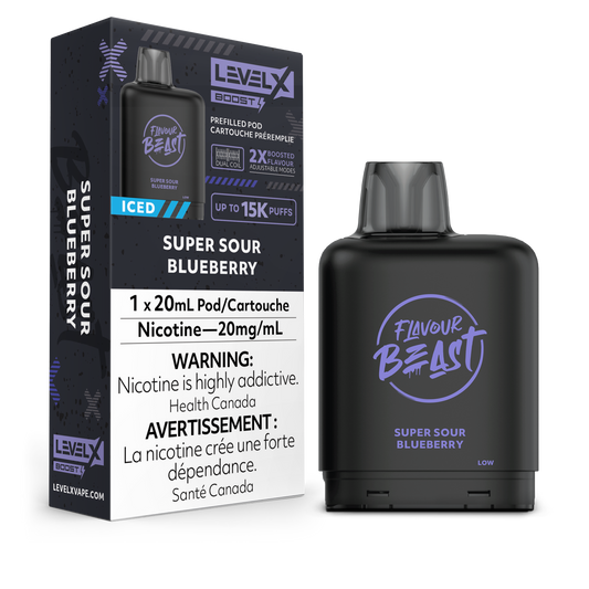 Flavour Beast - Super Sour Blueberry Level X Boost Pods