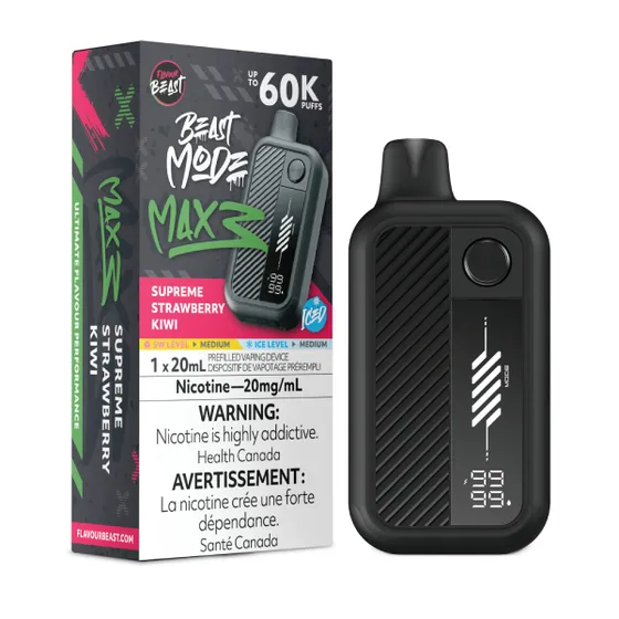 Flavour Beast Beast Mode Max 3 - Supreme Strawberry Kiwi Iced