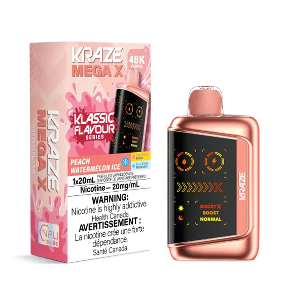 Kraze Mega X - Peach Watermelon Ice