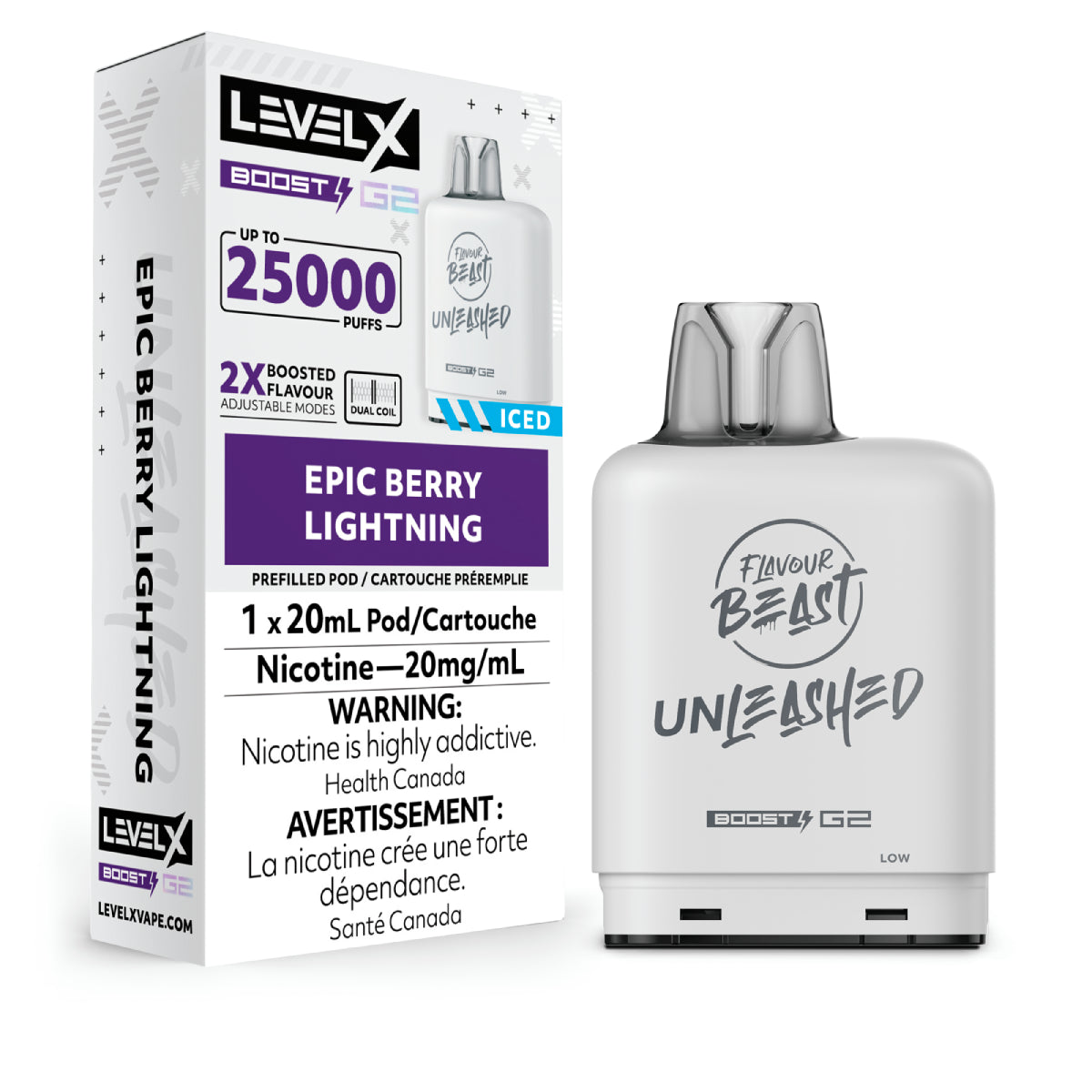 Level X Boost - Flavour Beast Unleashed - Epic Berry Lightning Pods