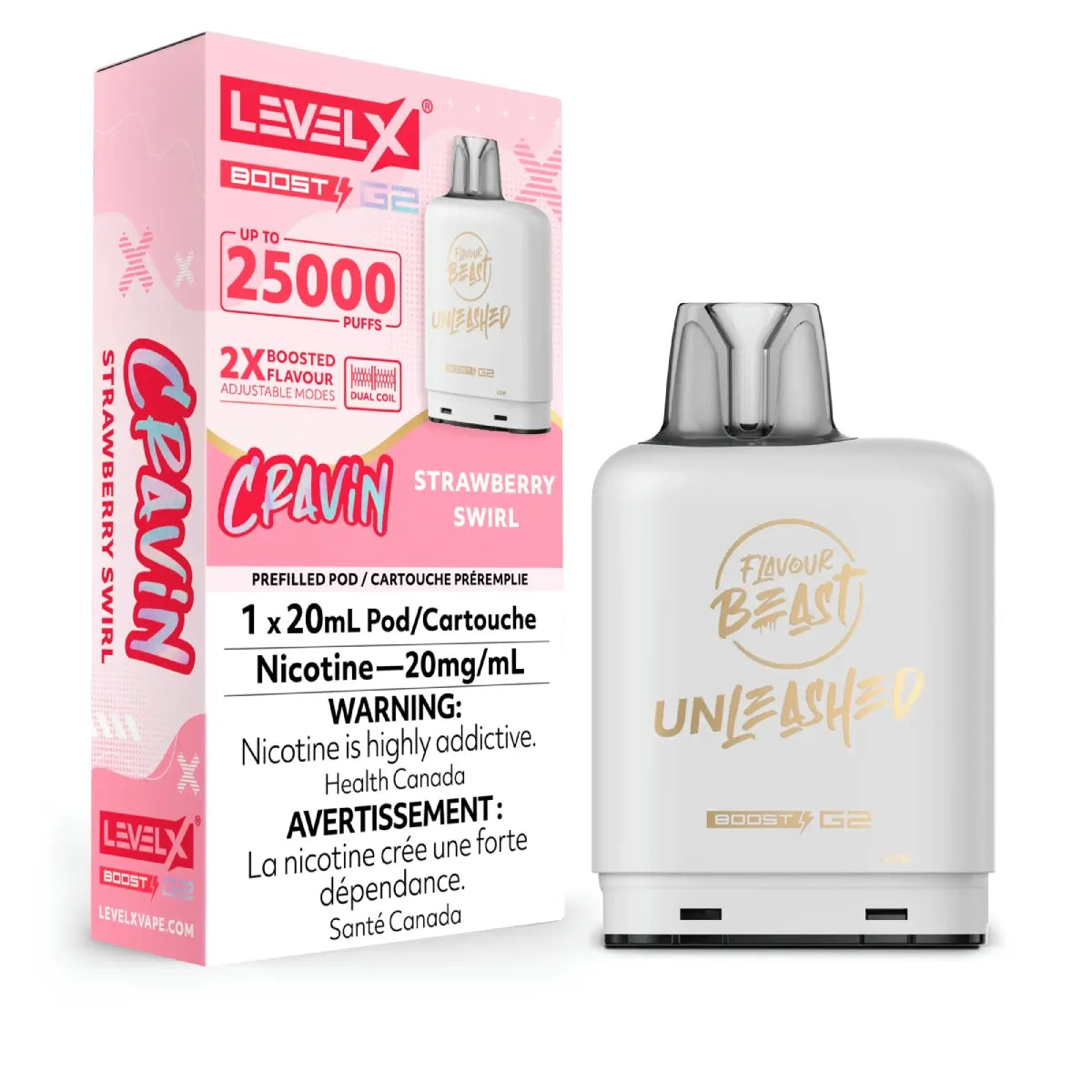 Level X Boost - Flavour Beast Unleashed - Cravin' Strawberry Swirl