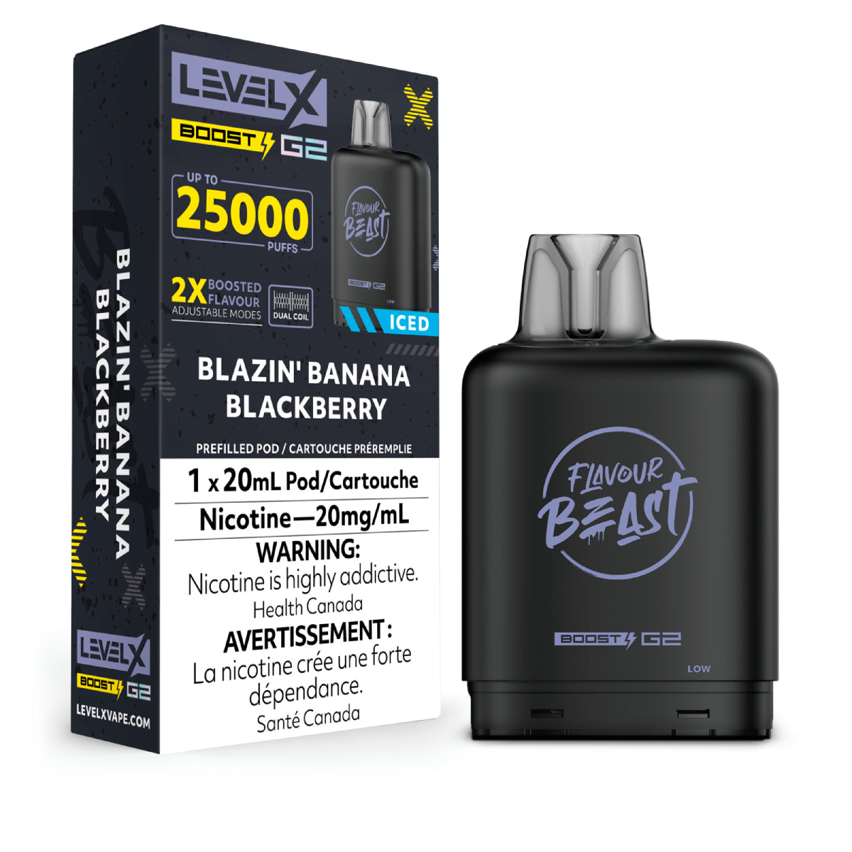 Level X Boost - Flavour Beast - Blazin' Banana Blackberry