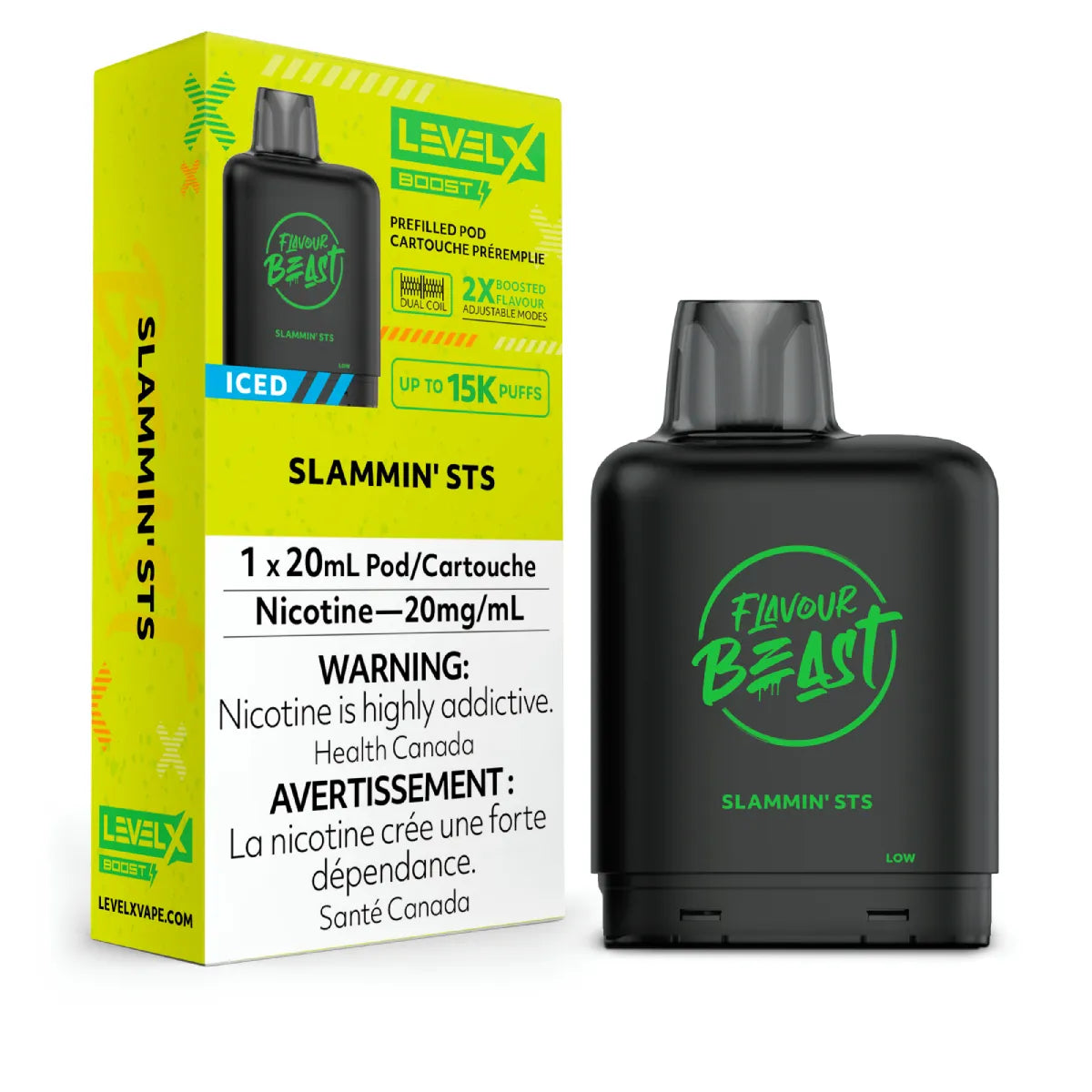 Level X - Slammin' STS Iced Boost Pods - Flavour Beast The Vape Store Level X - Slammin' STS Iced Boost Pods - Flavour Beast The Vape Store