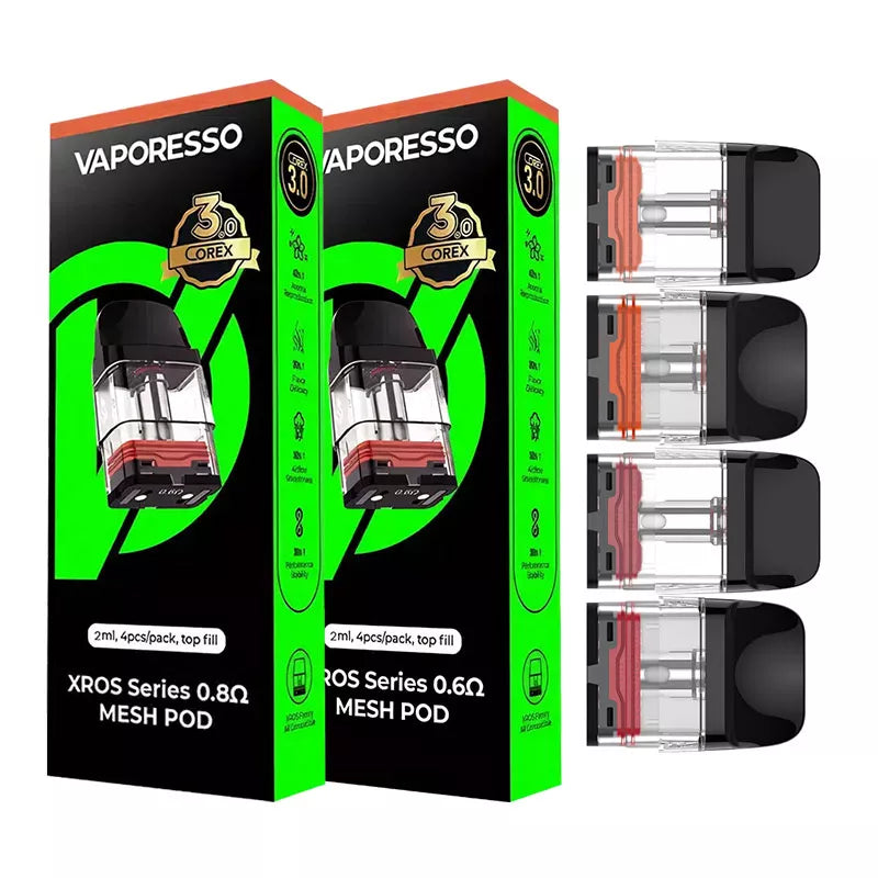 Vaporesso XROS 3ml 0.8ohm CoreX 3.0 Replacement Pods The Vape Store Vaporesso XROS 3ml 0.8ohm CoreX 3.0 Replacement Pods The Vape Store