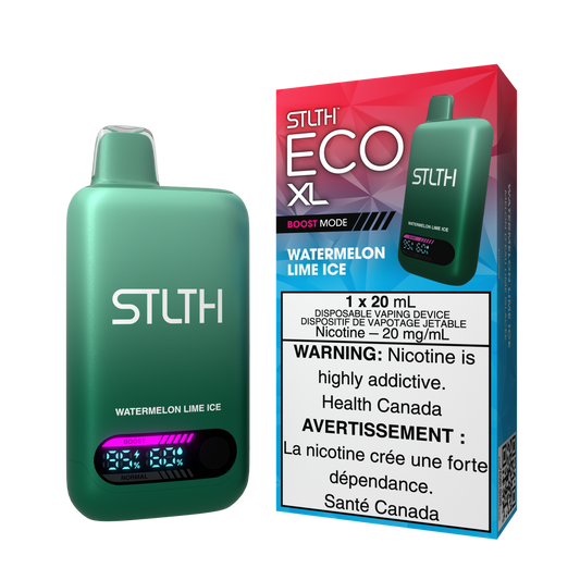 STLTH ECO disposable vape Canada — 6 mL pre-filled, 1000 mAh non-rechargeable battery, compact pocket-friendly design