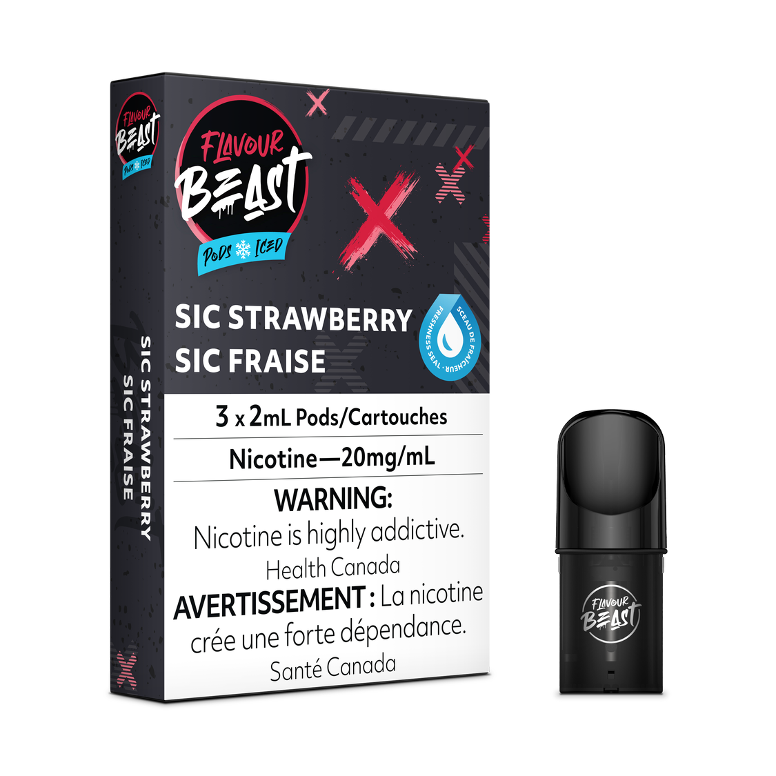 Flavour Beast - Sic Strawberry Iced Pods