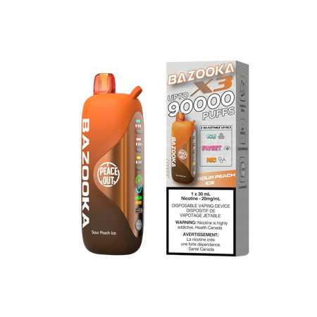 Bazooka 90000K Sour Peach Ice Disposable