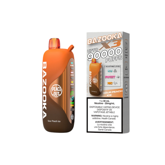 Bazooka 90000K Sour Peach Ice Disposable