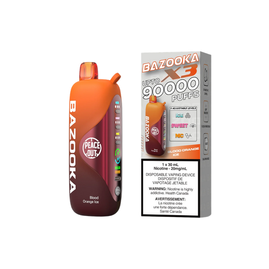 Bazooka vape disposable 90000 puffs blood orange ice