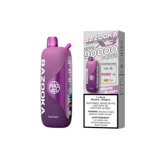 Bazooka 90000 puff grape burst