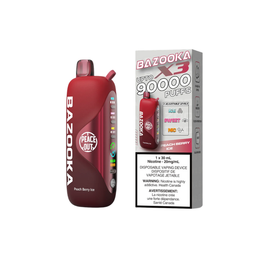 Bazooka 90000K Peach Berry Ice disposables