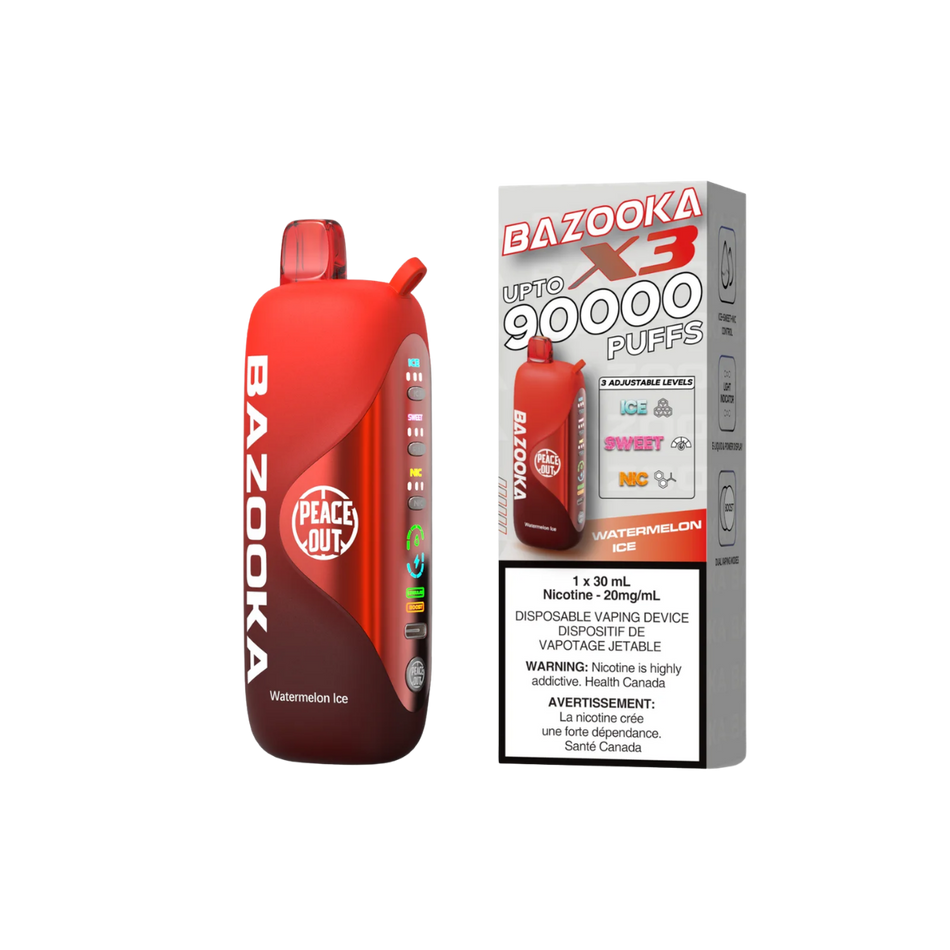 Bazooka 90000K Watermelon Ice Disposable