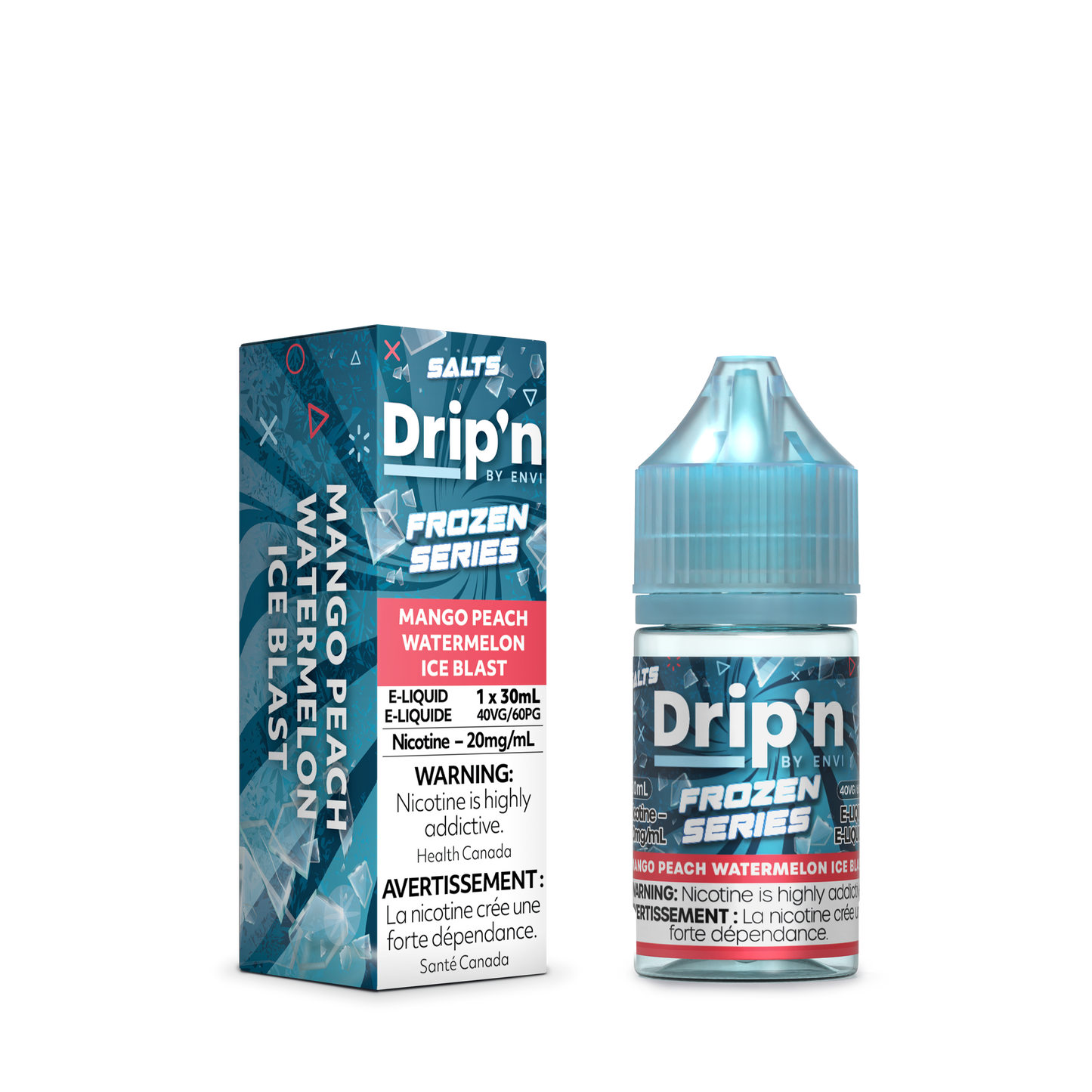 Drip'n E-Liquid - Frozen Series - Mango Peach Watermelon Ice Blast