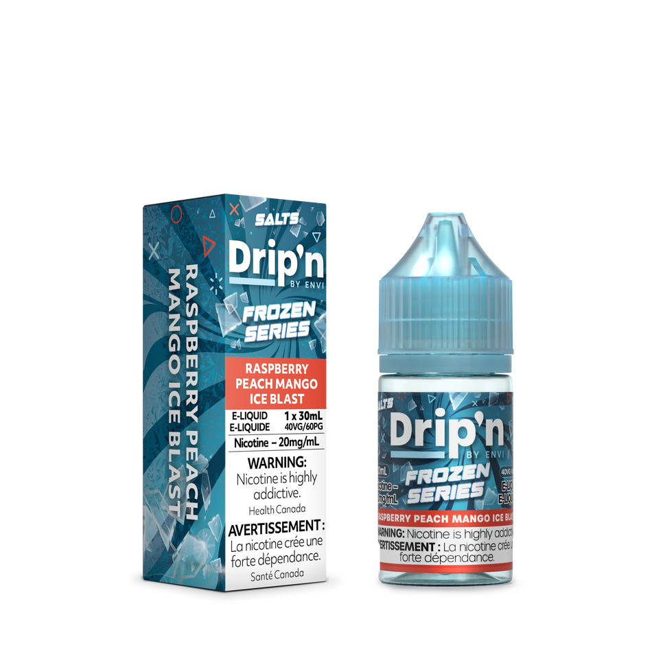 Drip'n E-Liquid - Frozen Series - Raspberry Peach Mango Ice Blast