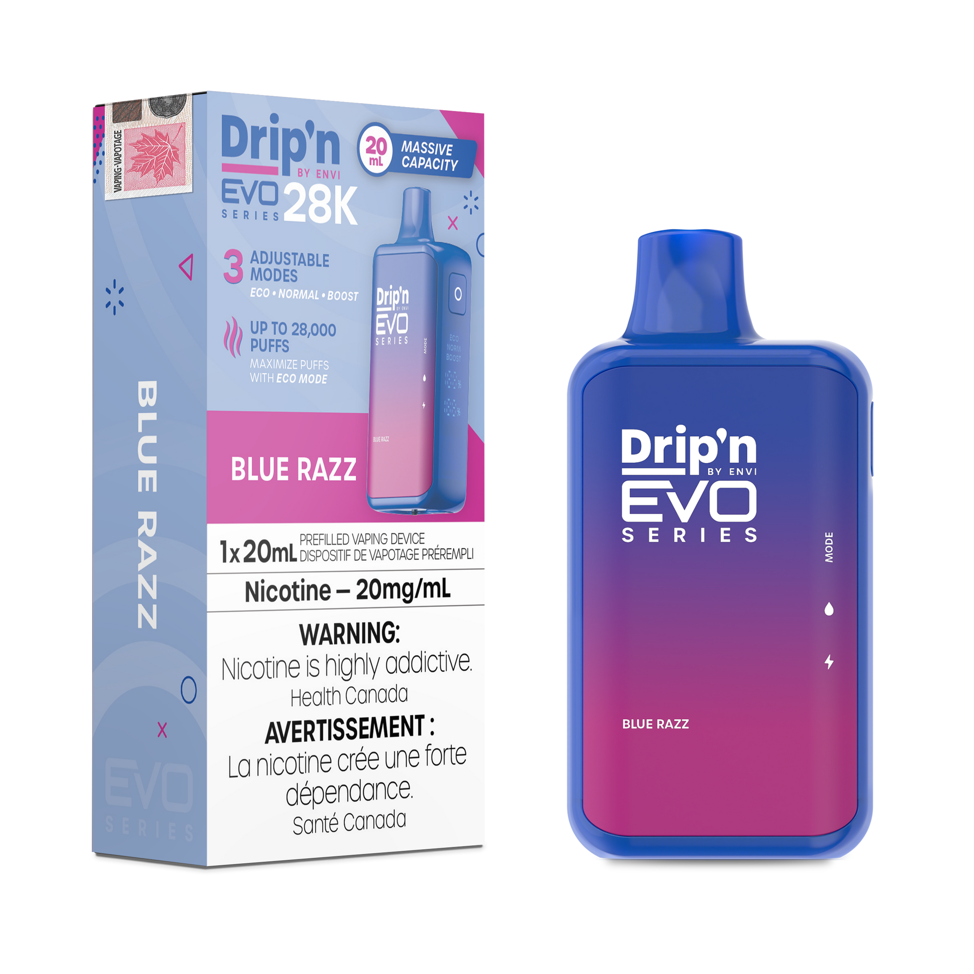 Drip'n EVO 28K Blue Razz Disposable Vape The Vape Store Drip'n EVO 28K Blue Razz Disposable Vape The Vape Store
