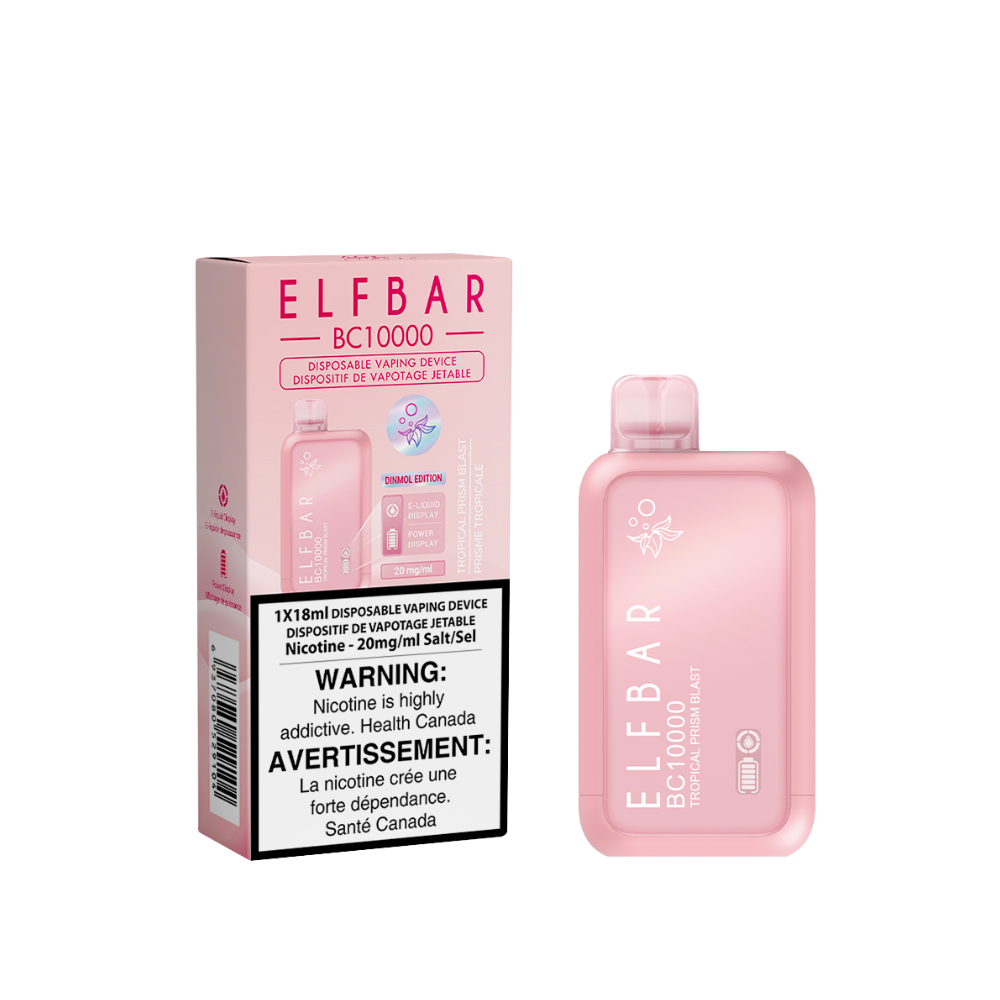 Elf Bar BC10000 disposable vape featuring a sleek design, rechargeable Type-C battery, and up to 10,000 puffs of smooth, flavorful vapor satisfaction.