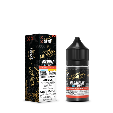 Flavour Beast Harambae Iced Salts 30mL salt nicotine e-liquid bottle