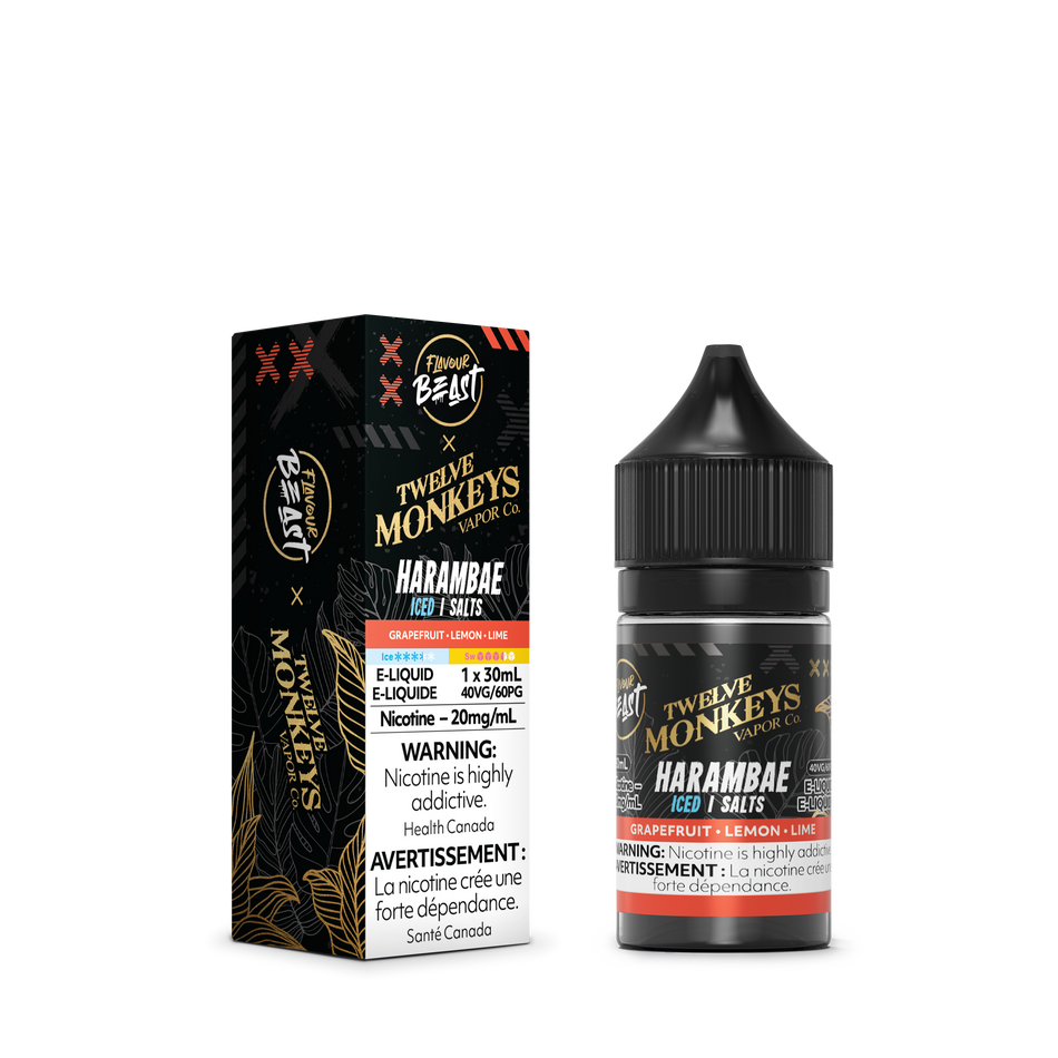 Flavour Beast Harambae Iced Salts 30mL salt nicotine e-liquid bottle