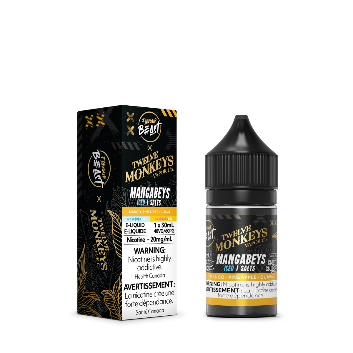 Flavour Beast Mangabeys Iced Salts 30mL salt nicotine e-liquid bottle