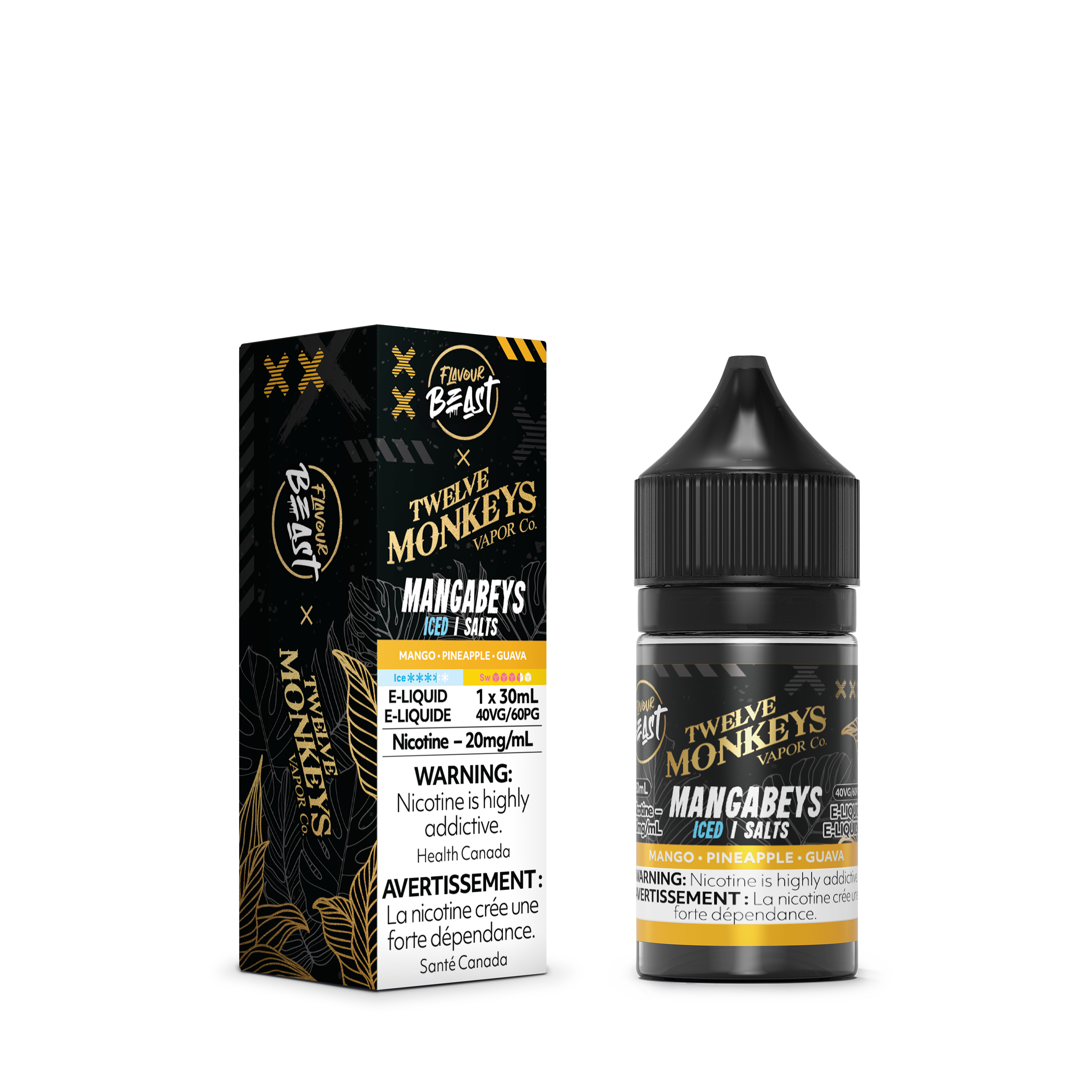 Flavour Beast Mangabeys Iced Salts 30mL salt nicotine e-liquid bottle