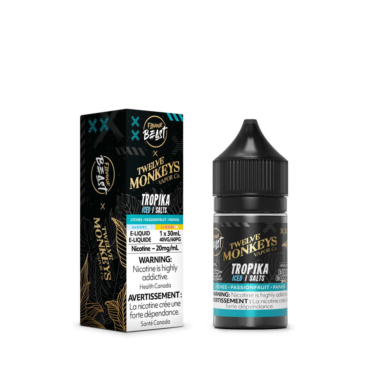 Flavour Beast Tropika Iced Salts 30mL salt nicotine e-liquid bottle