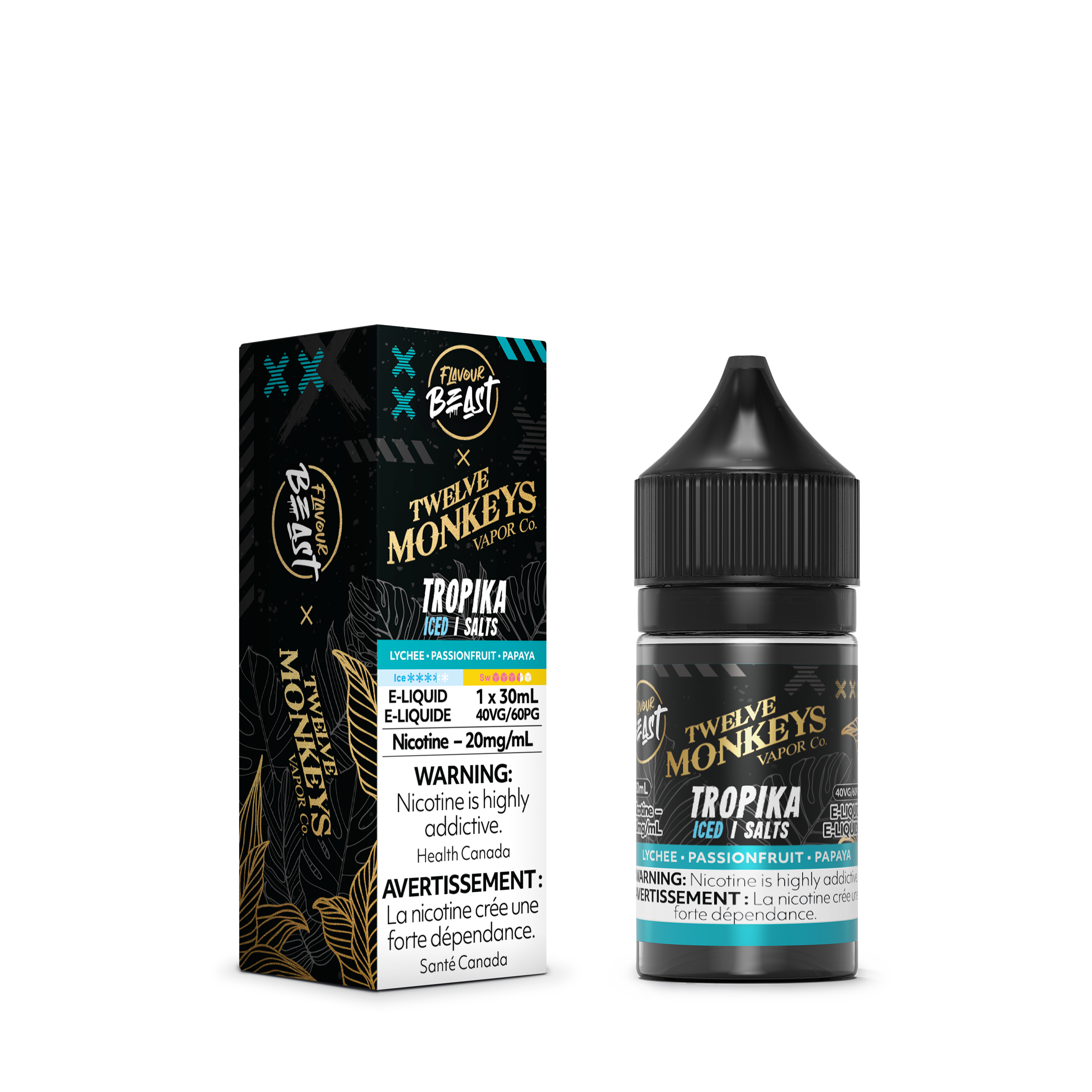 Flavour Beast Tropika Iced Salts 30mL salt nicotine e-liquid bottle