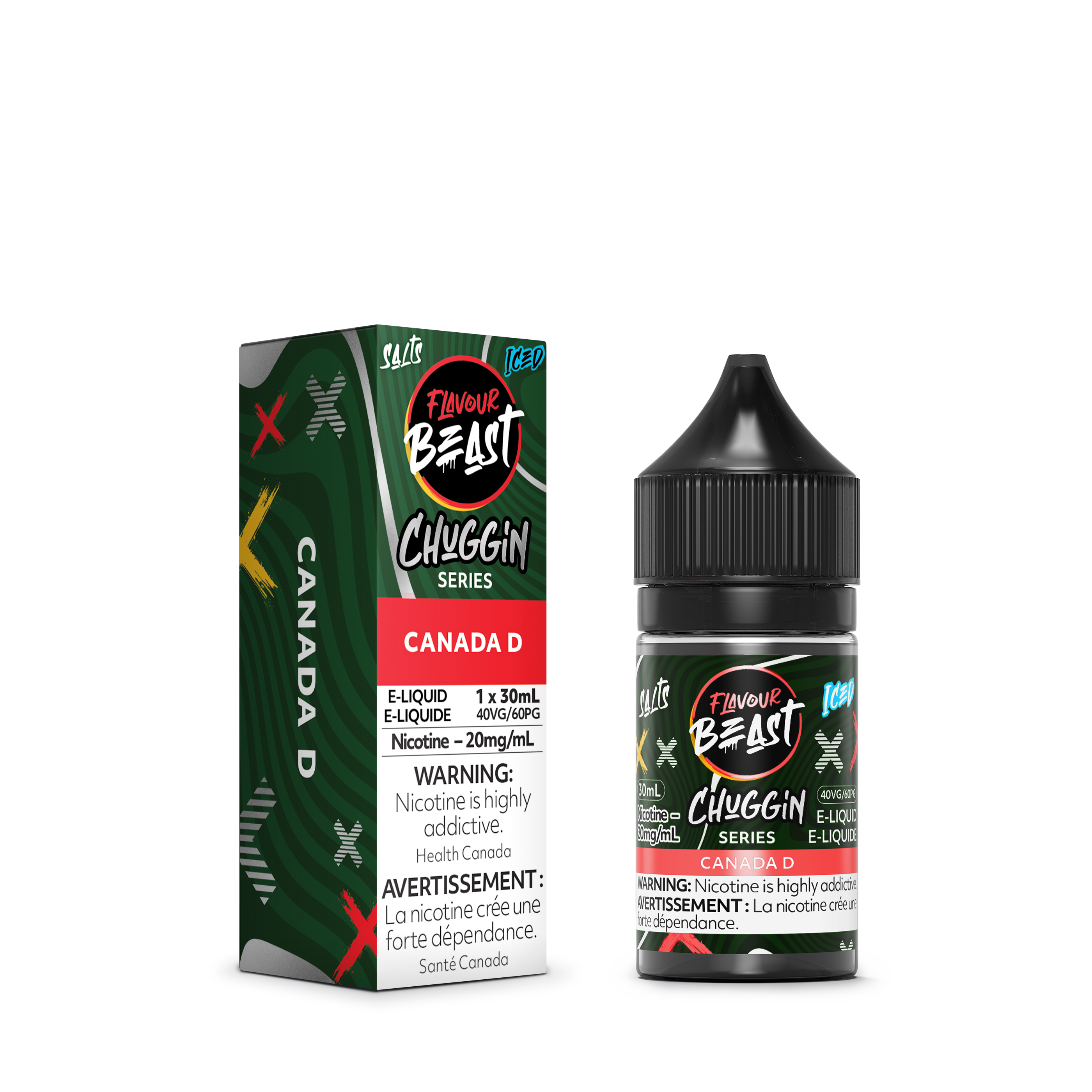 Flavour Beast Chuggin' Canada D Salts 30mL salt nicotine e-liquid bottle