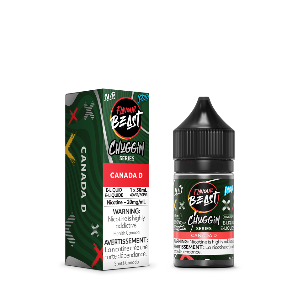 Flavour Beast Chuggin' Canada D Salts 30mL salt nicotine e-liquid bottle