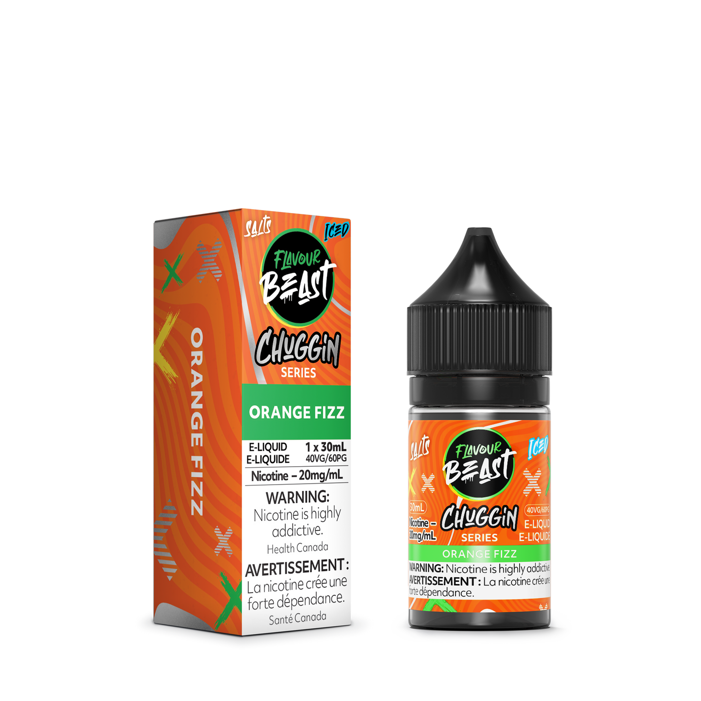 Flavour Beast E-Liquid - Chuggin' Series - Orange Fizz Ice