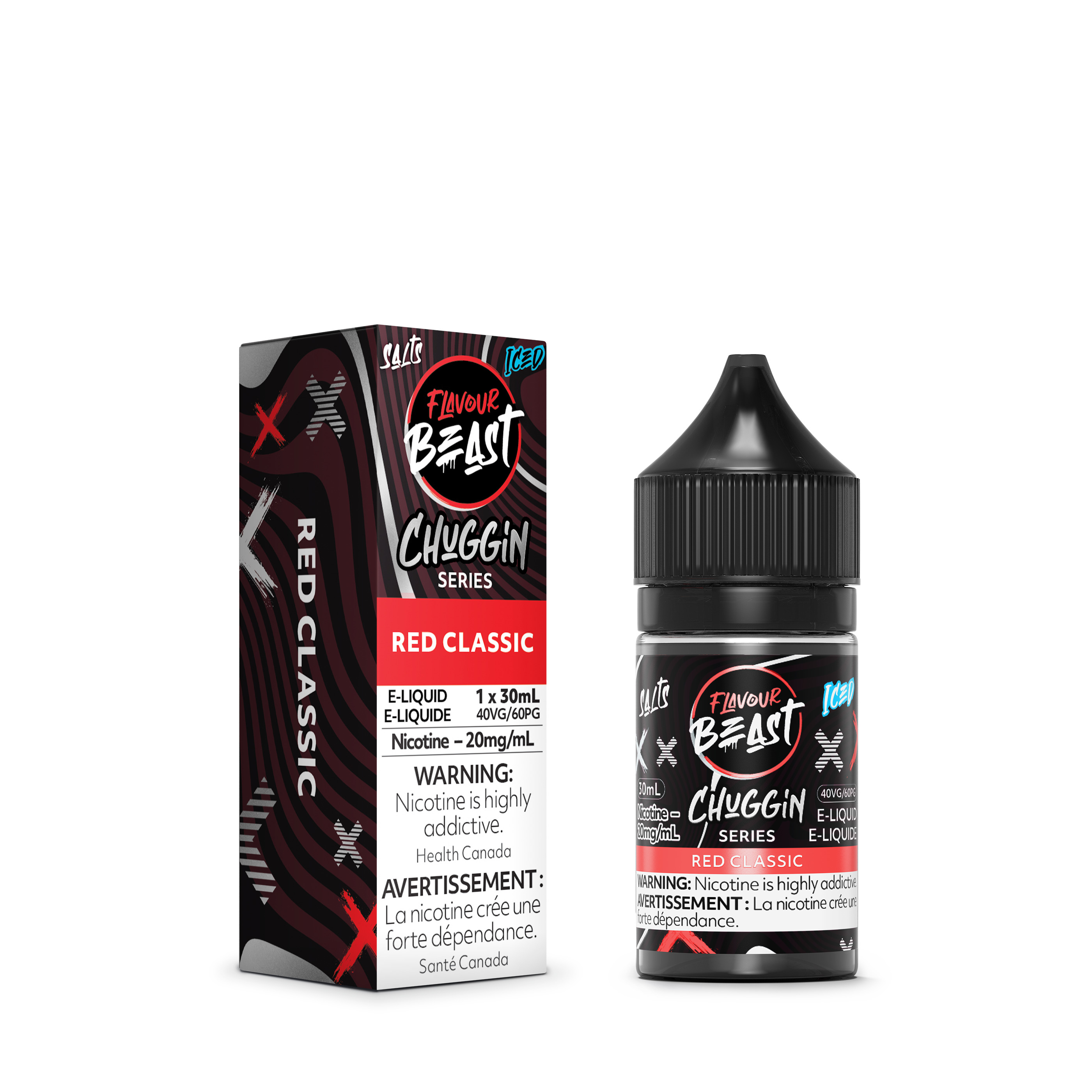 Flavour Beast Chuggin' Red Classic Salts 30mL salt nicotine e-liquid bottle