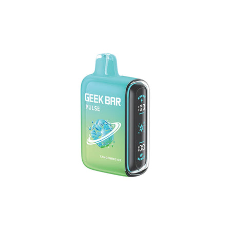 Geek Bar Pulse Tangerine Ice disposable vape. Up to 9000 puffs per disposable, Mesh coil for great flavour, Adjustable airflow and two power modes
