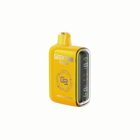 Geek Bar Pulse Disposable Vape Tropical Mango Ice – sweet mango with a cool menthol finish, featuring dual mesh coils and LED screen.