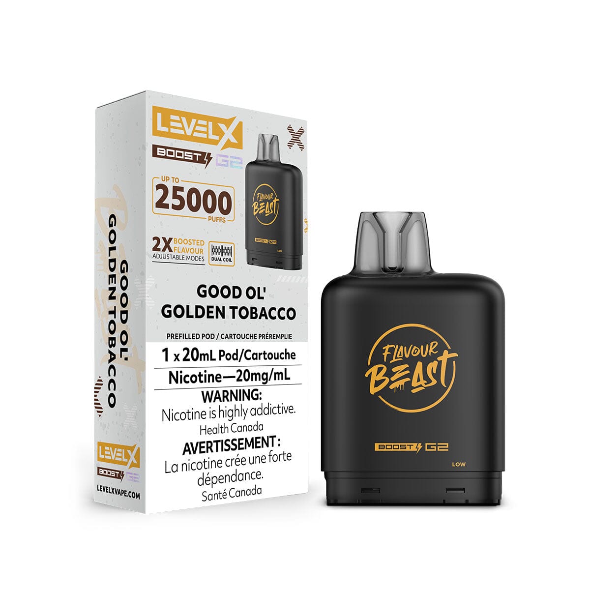 Level X Boost disposable vape pod with sleek modern design