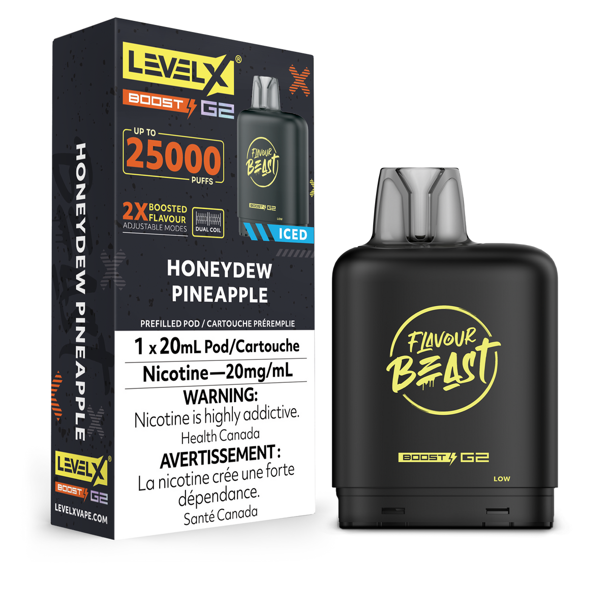 Level X Boost disposable vape pod with sleek modern design
