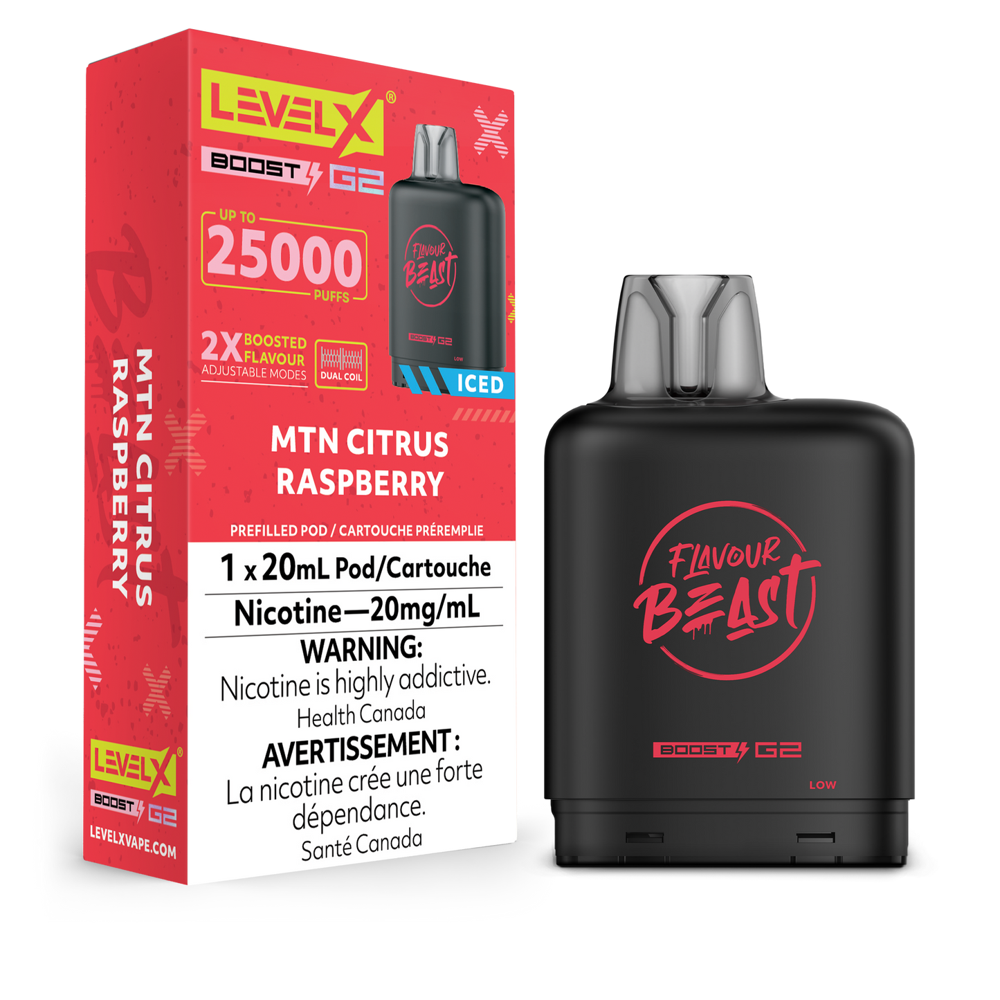 Level X Boost - Flavour Beast - MTN Citrus Raspberry