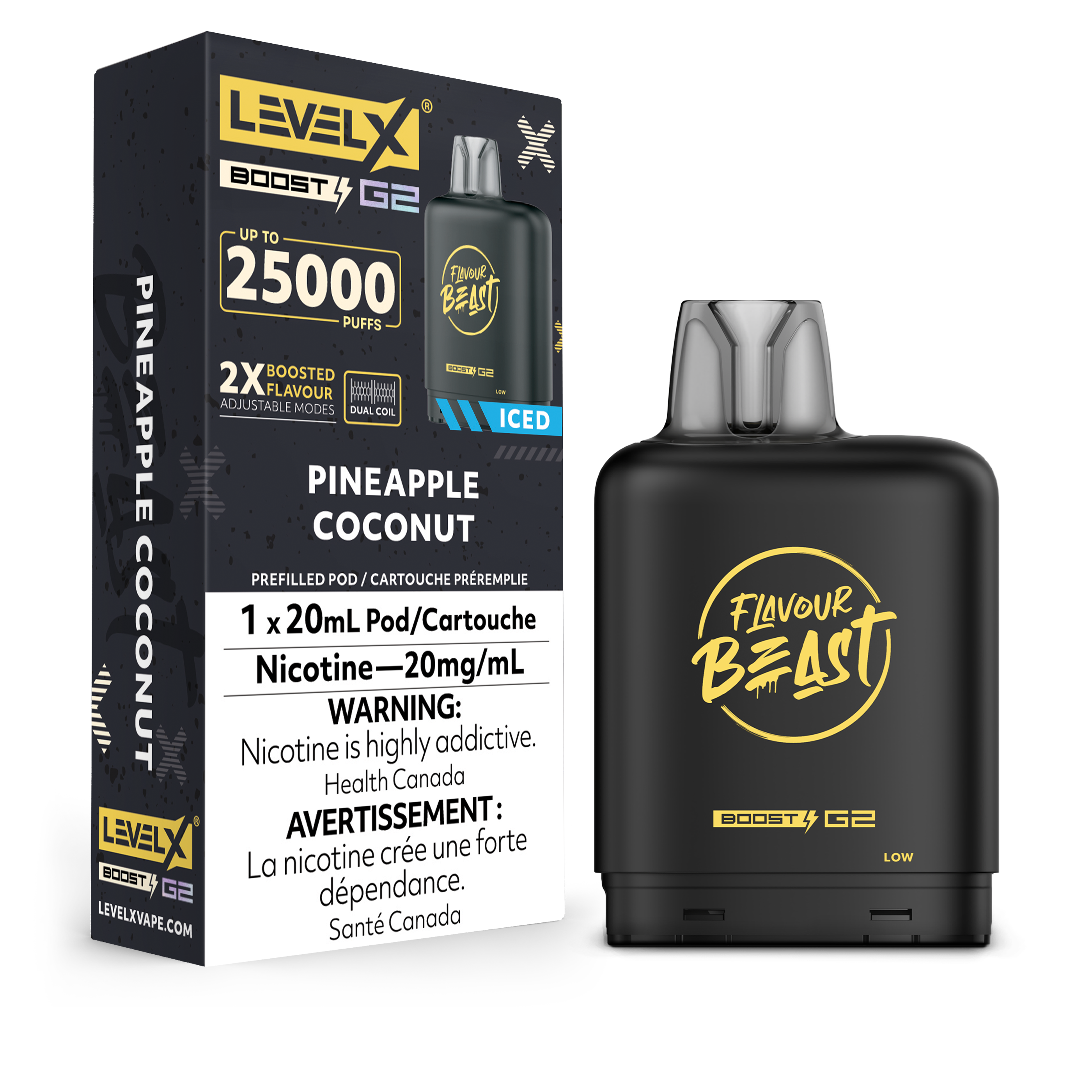 Level X Boost disposable vape pod with sleek modern design