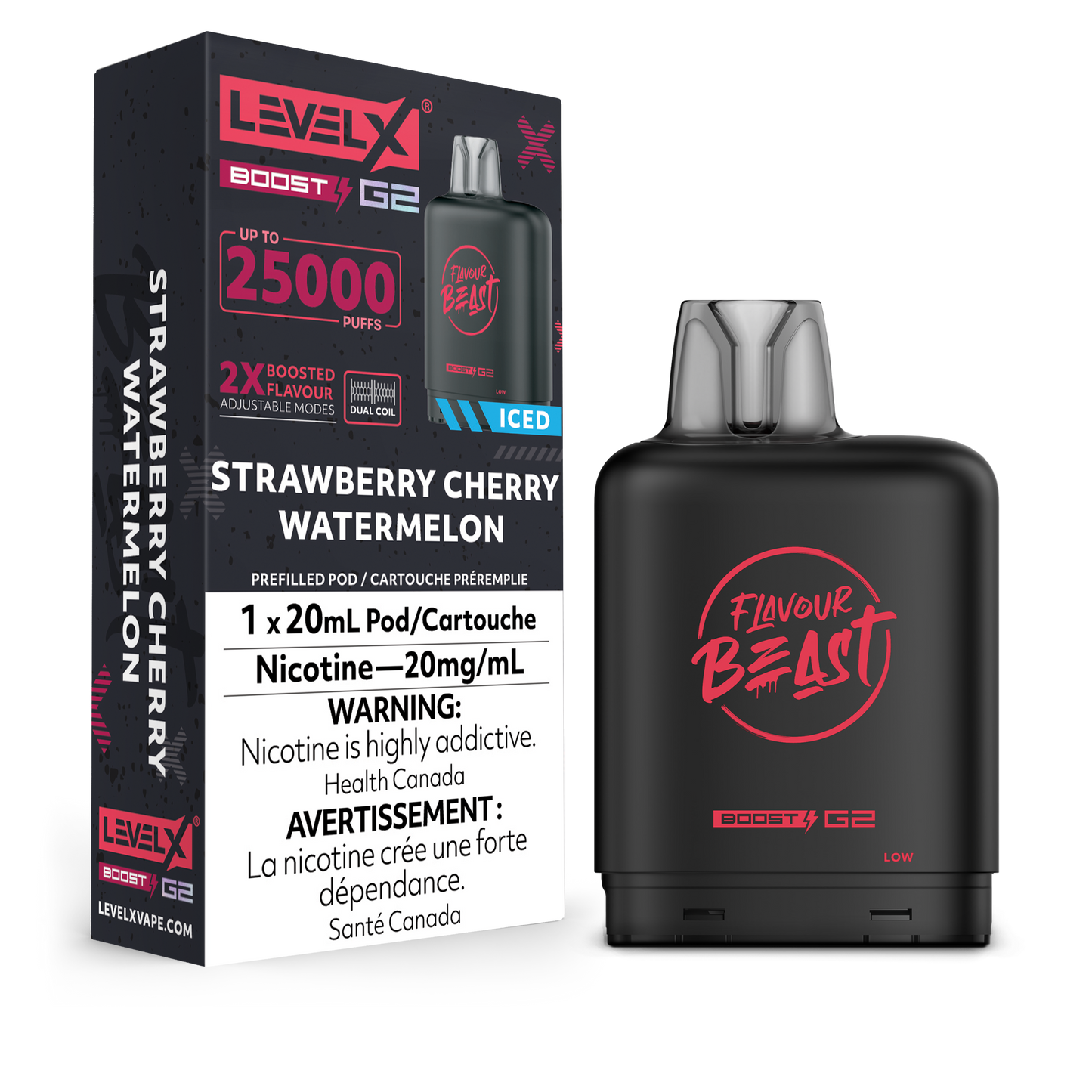 Level X Boost - Flavour Beast - Strawberry Cherry Watermelon