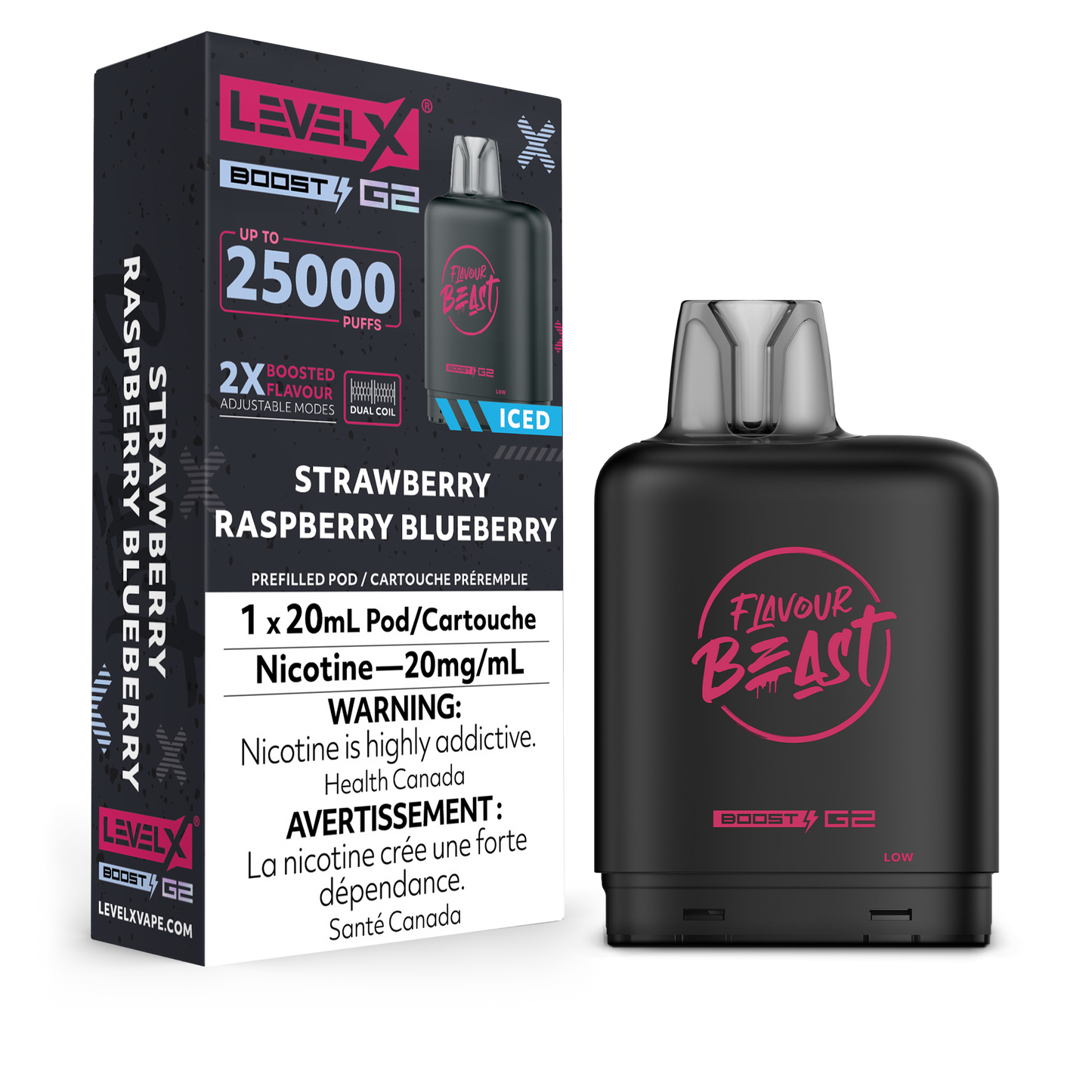 Level X Boost - Flavour Beast - Strawberry Blueberry Raspberry