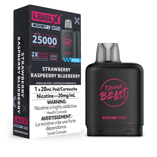 Level X Boost - Flavour Beast - Strawberry Blueberry Raspberry