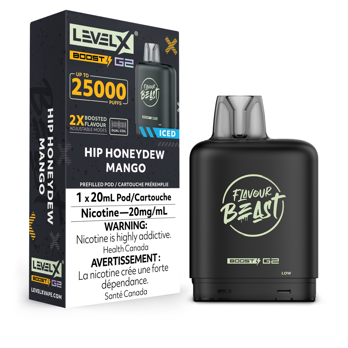 Level X Boost disposable vape pod with sleek modern design